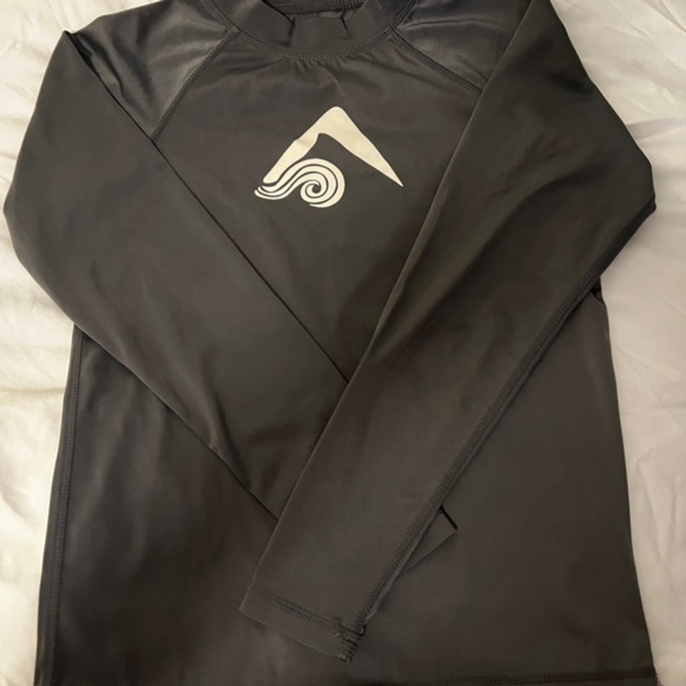 Kanu Surf SET OF TWO Grey and Navy Rash Guard Swim Shirts with Long Sleeves